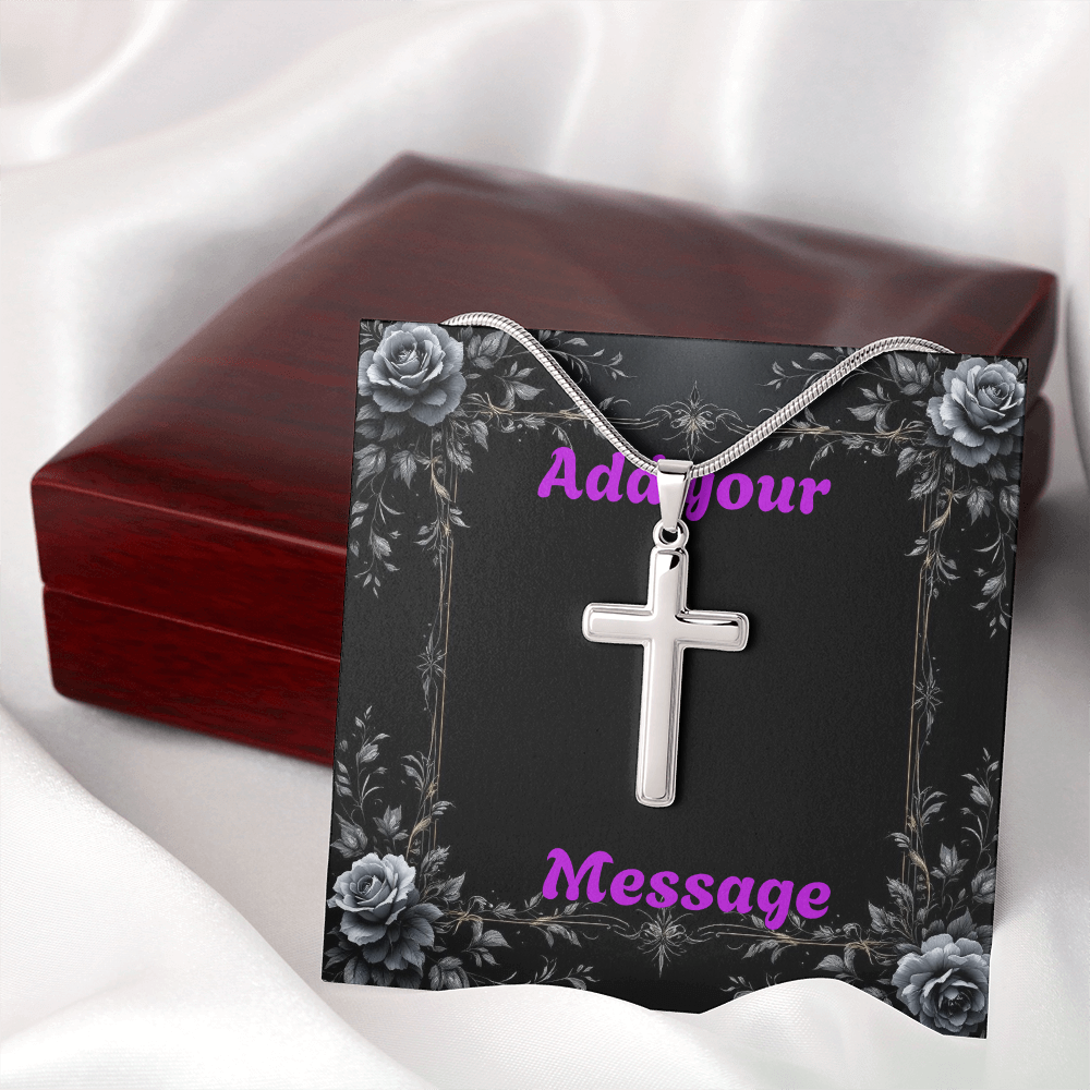 Luxury Custom Valentine's Day Necklace for HIM + Engraved Personalized Card Set & Light Box | Gift for Boyfriend, Husband, Anniversary, Birthday