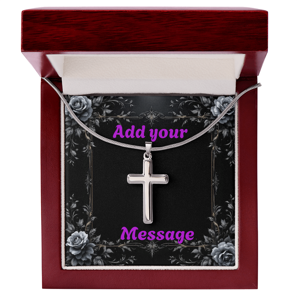 Luxury Custom Valentine's Day Necklace for HIM + Engraved Personalized Card Set & Light Box | Gift for Boyfriend, Husband, Anniversary, Birthday