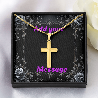 Luxury Custom Valentine's Day Necklace for HIM + Engraved Personalized Card Set & Light Box | Gift for Boyfriend, Husband, Anniversary, Birthday