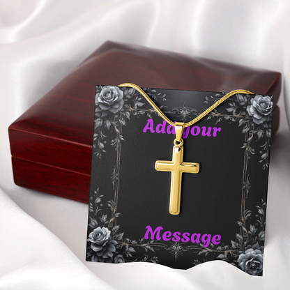 Luxury Custom Valentine's Day Necklace for HIM + Engraved Personalized Card Set & Light Box | Gift for Boyfriend, Husband, Anniversary, Birthday