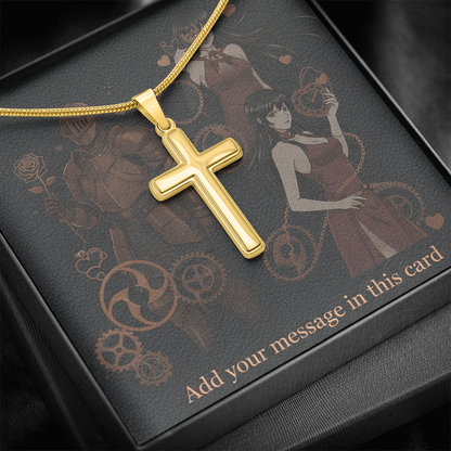 Lit Box Personalized Custom Valentine's Day Necklace for HIM + Engraved Personalized Card Set | Gift for Boyfriend, Husband, Anniversary, Birthday