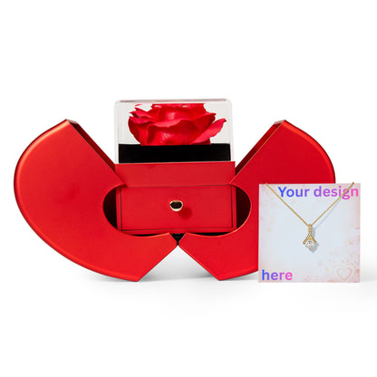 Custom Engraved Valentine Necklace + Personalized Message Card | Romantic Gift Wife Girlfriend Anniversary