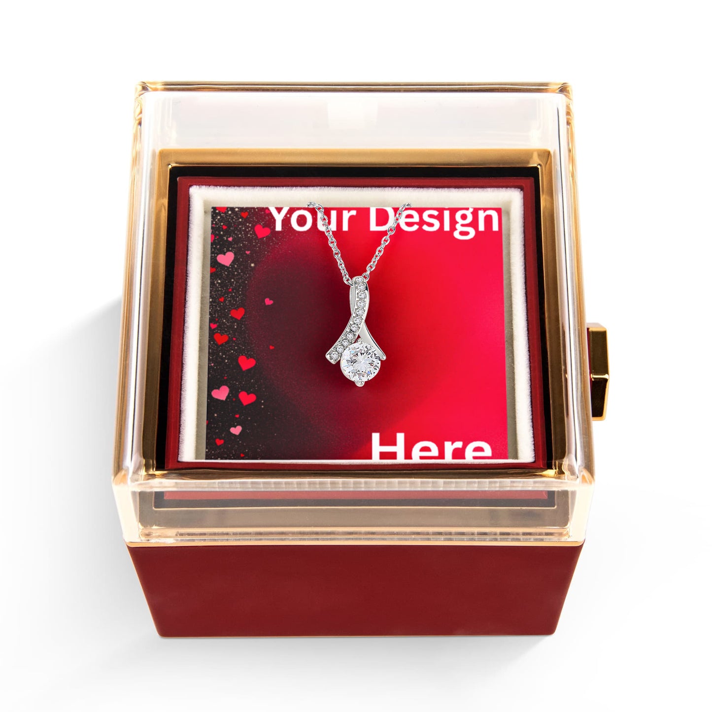 Personalized Necklace Gift with Custom Card - Valentine's Day Jewelry | Wife Girlfriend Anniversary Mom