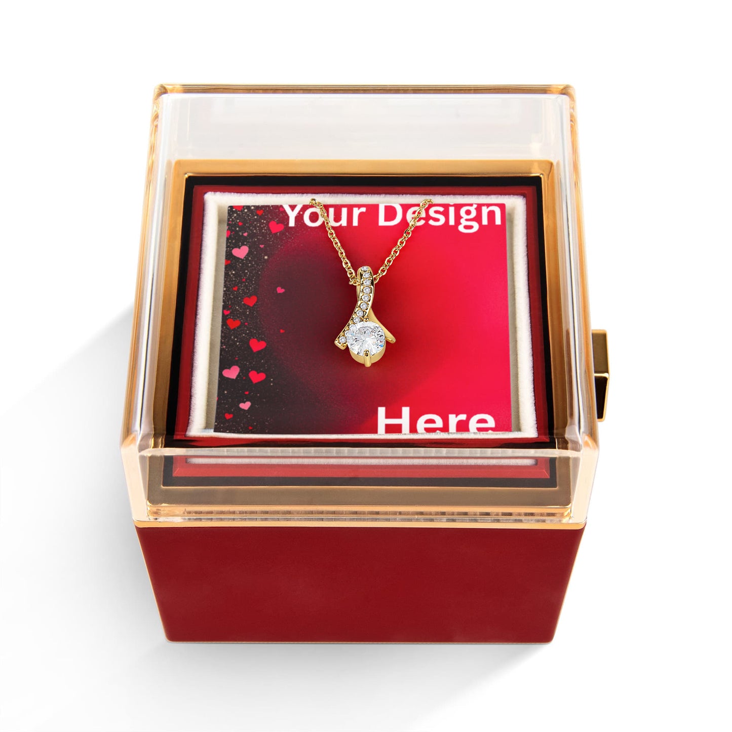 Personalized Necklace Gift with Custom Card - Valentine's Day Jewelry | Wife Girlfriend Anniversary Mom