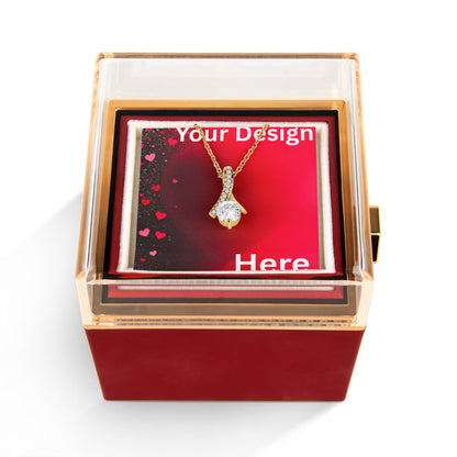 Personalized Necklace Gift with Custom Card - Valentine's Day Jewelry | Wife Girlfriend Anniversary Mom