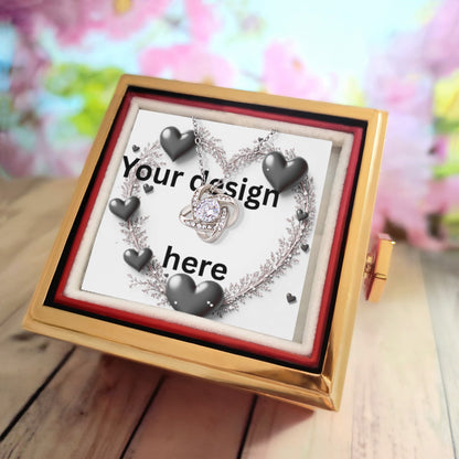 Engraved Valentine Necklace with Custom Love Message Card | Gift for Wife Girlfriend Anniversary Birthday