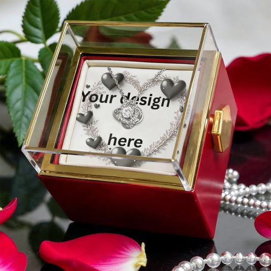 Engraved Valentine Necklace with Custom Love Message Card | Gift for Wife Girlfriend Anniversary Birthday
