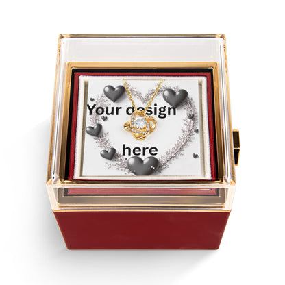 Engraved Valentine Necklace with Custom Love Message Card | Gift for Wife Girlfriend Anniversary Birthday