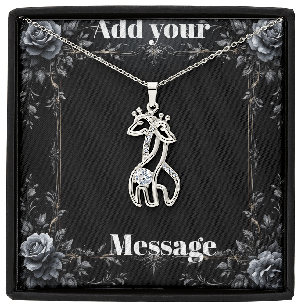 Personalized Valentine's Day Necklace with Custom Message Card | Romantic Gift Wife Girlfriend Anniversary Birthday