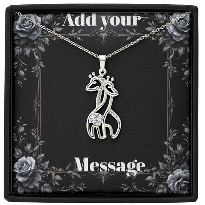 Personalized Valentine's Day Necklace with Custom Message Card | Romantic Gift Wife Girlfriend Anniversary Birthday