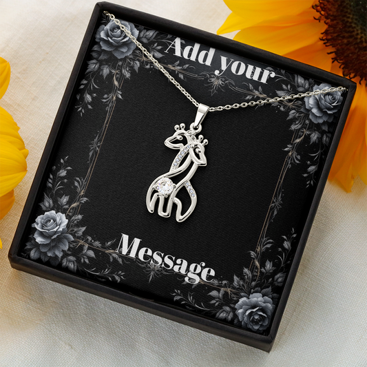 Personalized Valentine's Day Necklace with Custom Message Card | Romantic Gift Wife Girlfriend Anniversary Birthday