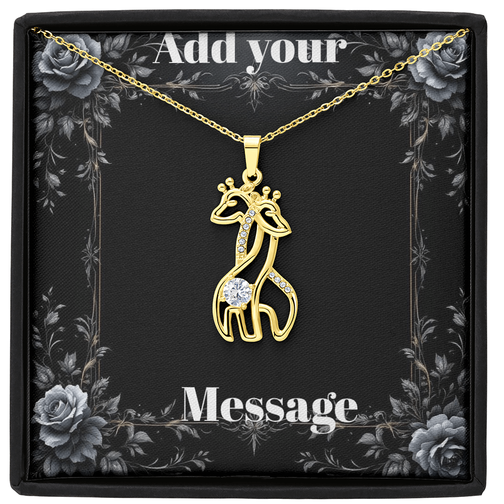 Personalized Valentine's Day Necklace with Custom Message Card | Romantic Gift Wife Girlfriend Anniversary Birthday