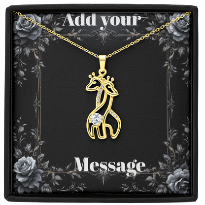 Personalized Valentine's Day Necklace with Custom Message Card | Romantic Gift Wife Girlfriend Anniversary Birthday