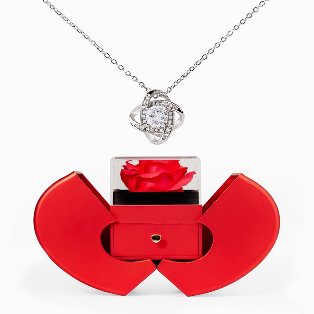 Valentine's Day Necklace with Custom Message Card - Sentimental Gift | Girlfriend Wife Anniversary Birthday