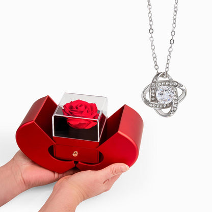 Valentine's Day Necklace with Custom Message Card - Sentimental Gift | Girlfriend Wife Anniversary Birthday