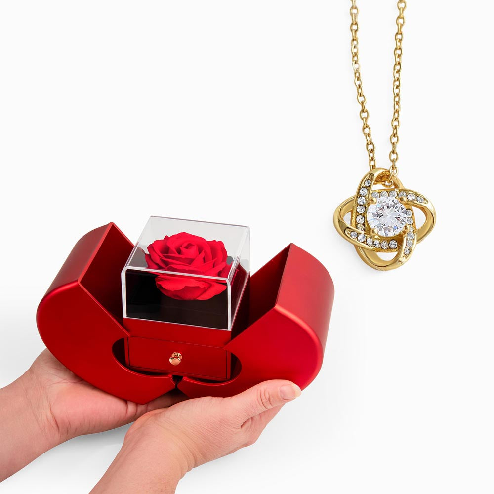 Valentine's Day Necklace with Custom Message Card - Sentimental Gift | Girlfriend Wife Anniversary Birthday