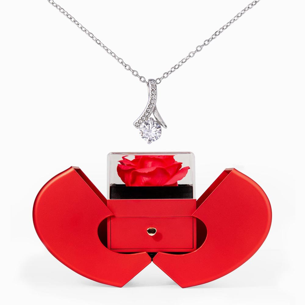 Custom Love Necklace + Personalized Card Set - Romantic Jewelry | Wife Girlfriend Valentine Anniversary