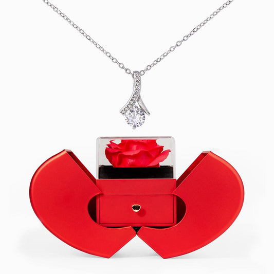 Custom Love Necklace + Personalized Card Set - Romantic Jewelry | Wife Girlfriend Valentine Anniversary