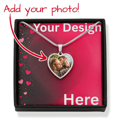 Custom Valentine's Day Necklace + engraved Personalized Card Set | Romantic Jewelry Wife Girlfriend Anniversary