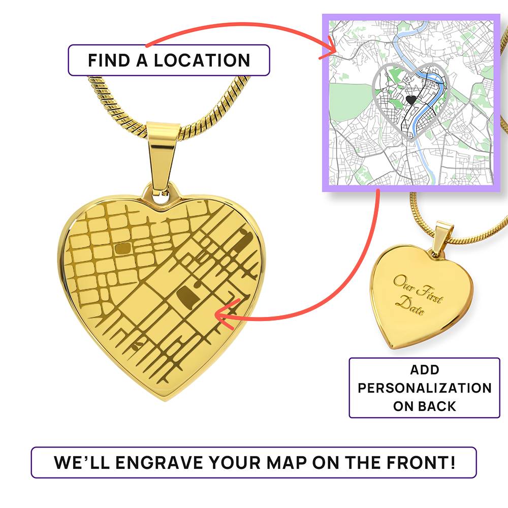 Engraved Valentine's Day Necklace with Custom Love Message Card | Gift for Husband Boyfriend Anniversary
