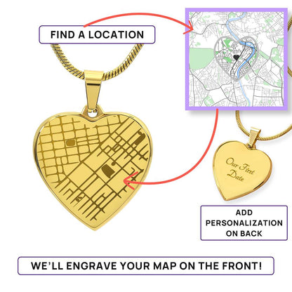 Engraved Valentine's Day Necklace with Custom Love Message Card | Gift for Husband Boyfriend Anniversary