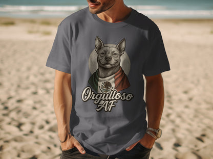 Orgulloso AF Dog with Mexican Flag Graphic T-Shirt product type