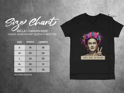 Brown Black and Building V Neck Tee