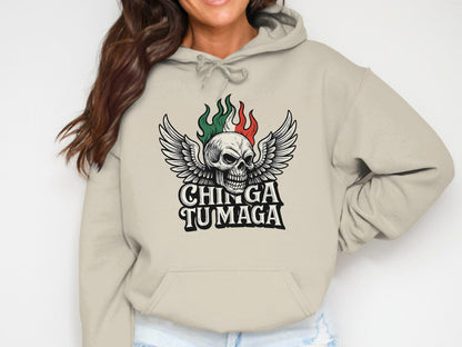 Winged Skull with Mexican Colors Hoodie product