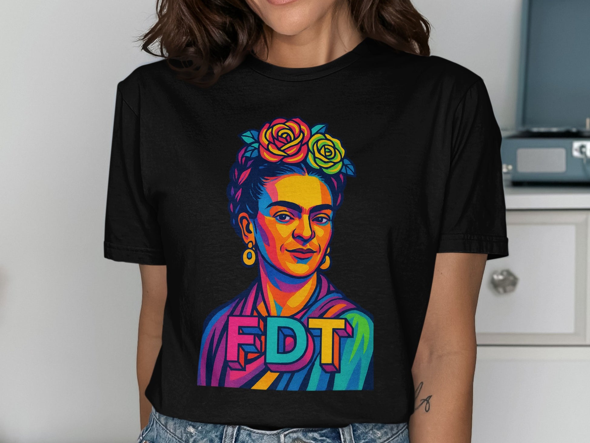 Colorful Portrait Tee Featuring FDT Graphic T-Shirt Product