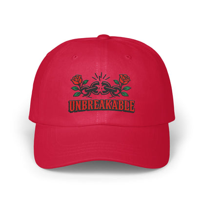 Unbreakable Red Hat with Rose Accent design product type