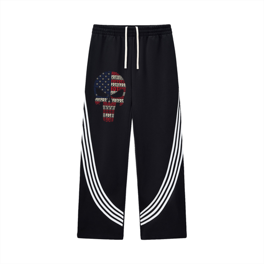 FDT USA FLAG Curved Stripe Straight Sweatpants