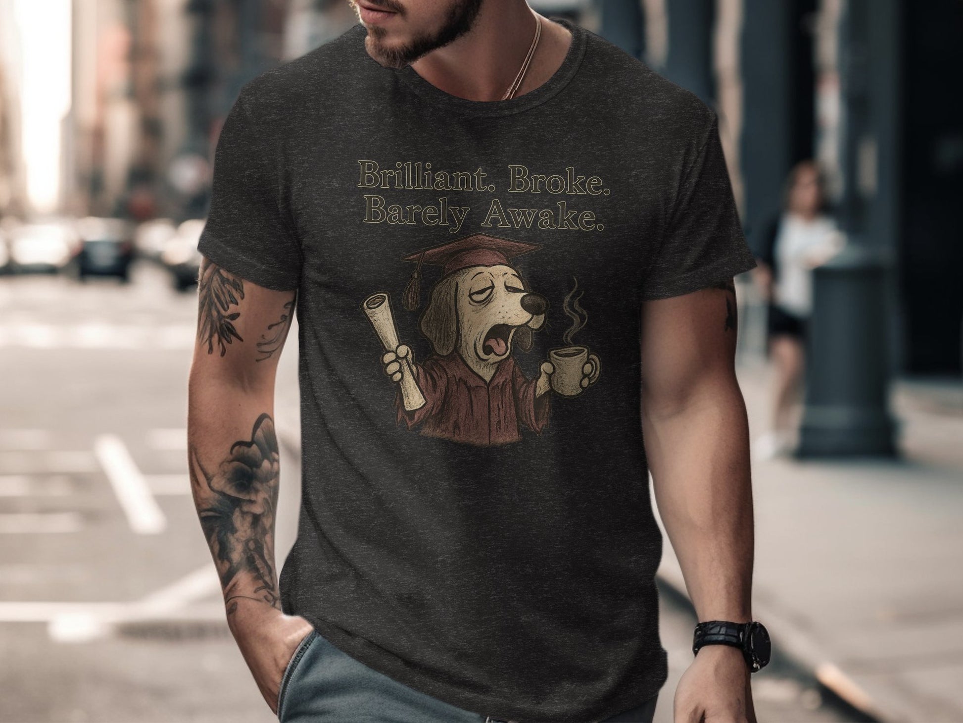Brilliant Broke Barely Awake Graphic Tee product