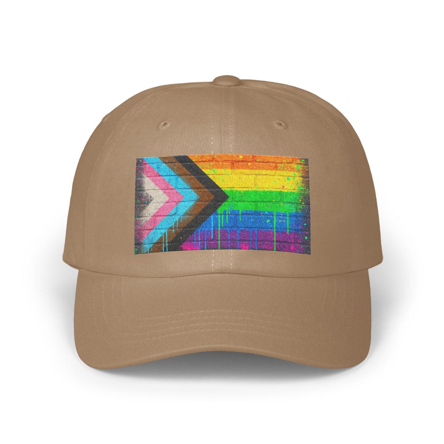 Brown Hat with Colorful Pride Flag Design Hat product