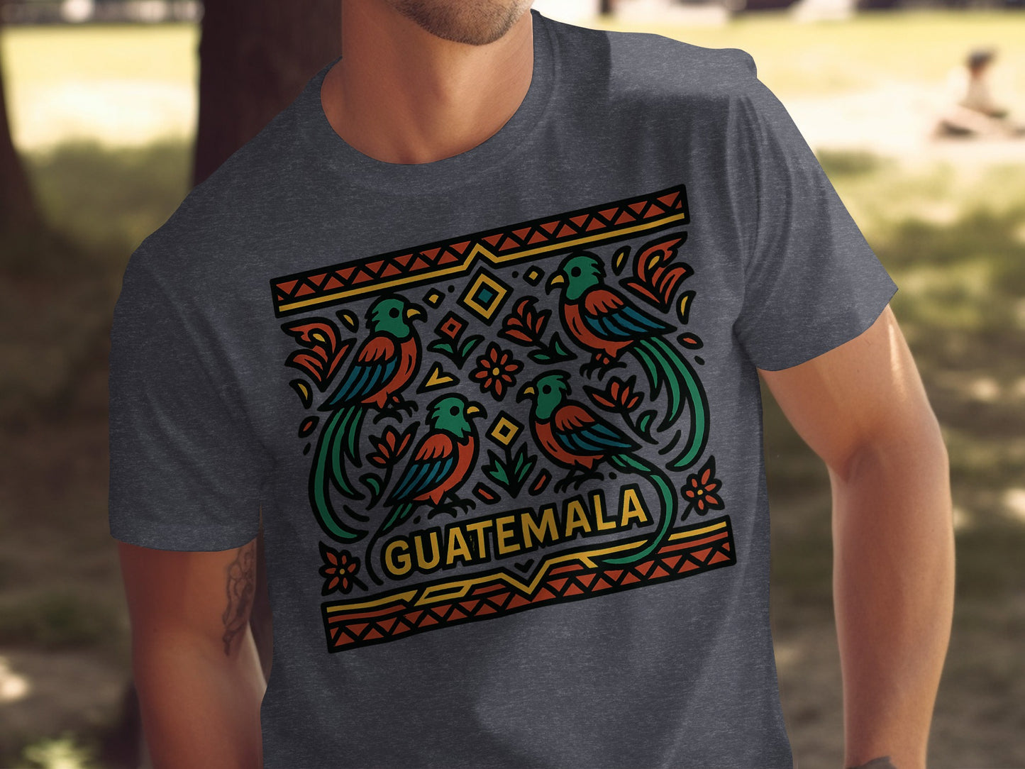 Colorful Guatemala Bird Art Graphic T-shirt product