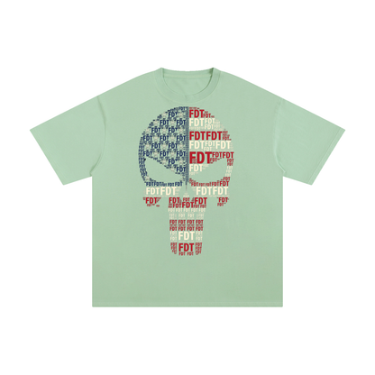 FDT Skull USA Flag Unisex Pure Cotton T-Shirt