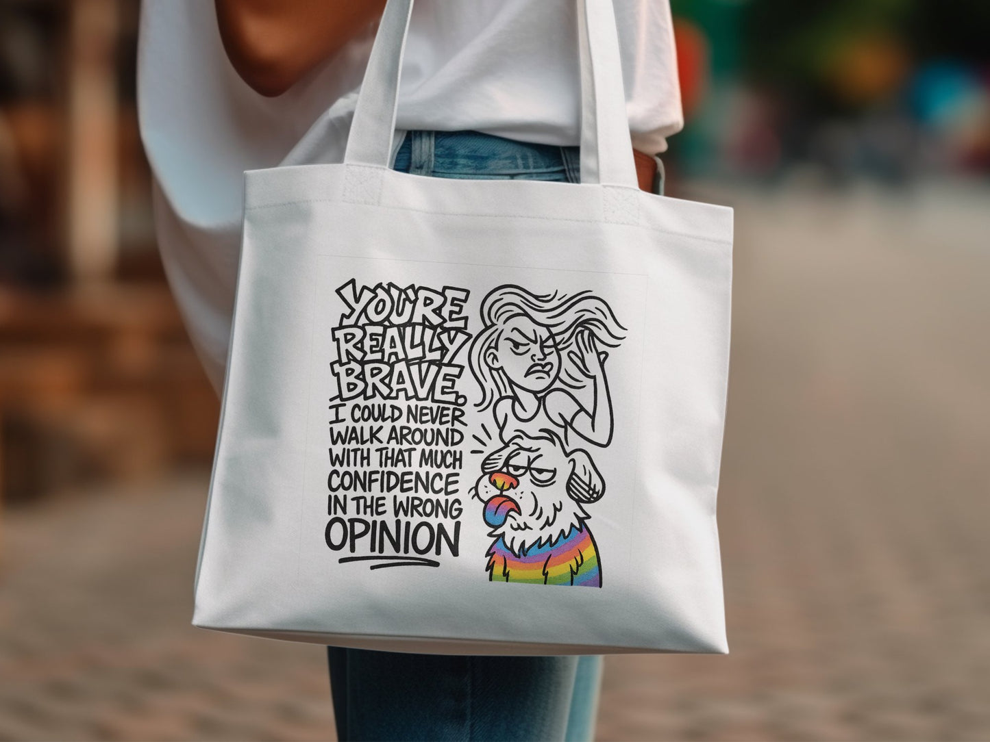 Funny Opinion Quote Tote Bag Product Type