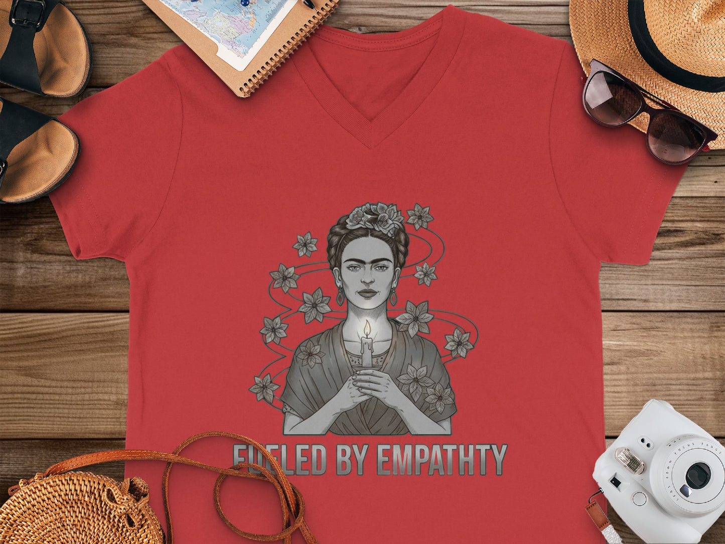 Fueled by Empathy Graphic V-Neck T-Shirt
