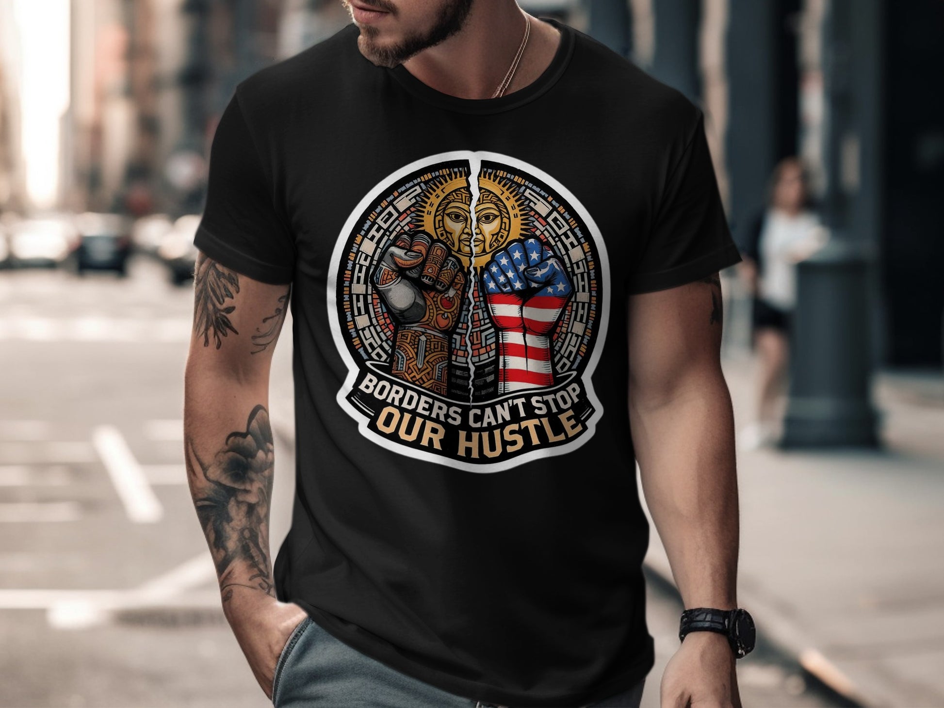 Borders Can't Stop Our Hustle T-shirt product