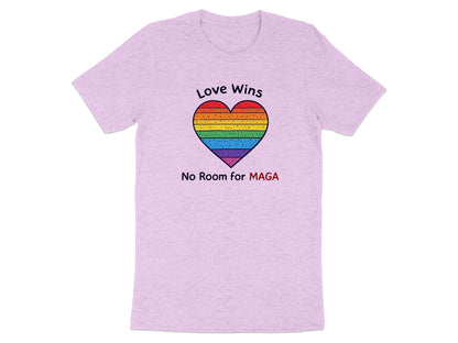 Love Wins No Room for MAGA Heart Design T-Shirt