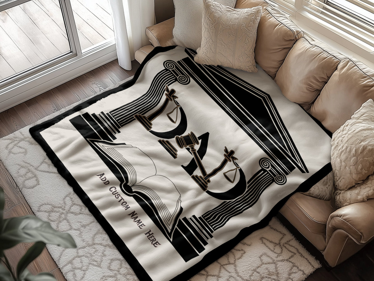 Scales of Justice Personalized Custom Blanket product type