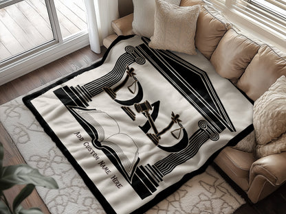 Scales of Justice Personalized Custom Blanket product type