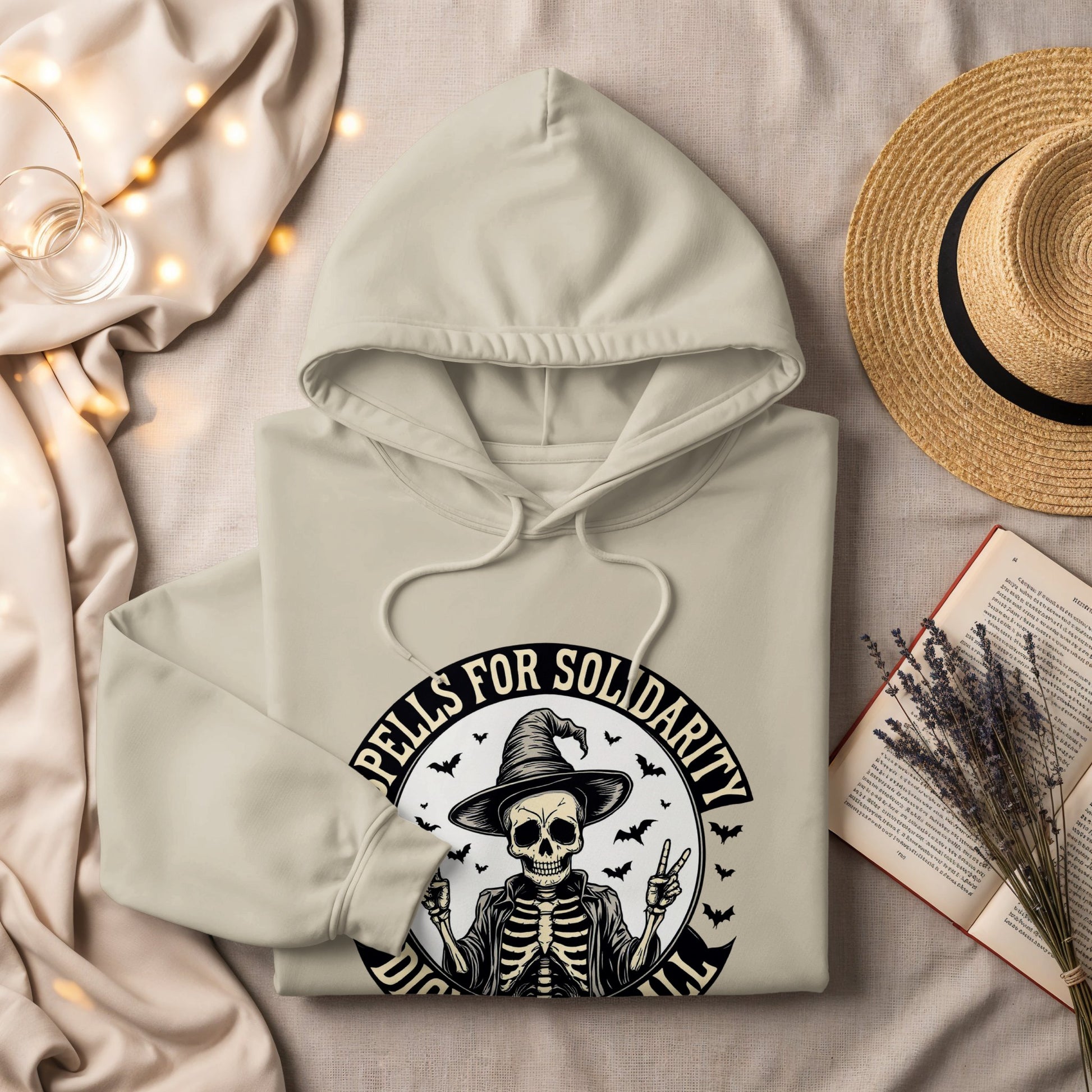 Spells For Solidarity Halloween Skull Graphic Hoodie product