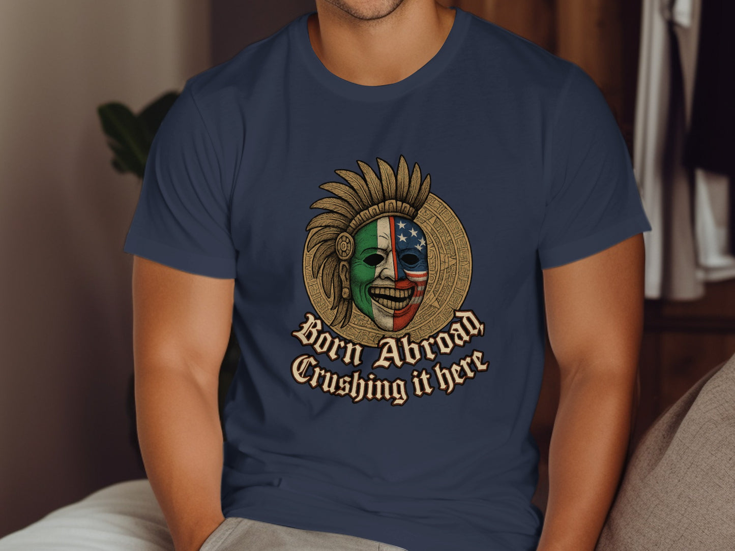 Born Abroad Crushing It Here Graphic T-Shirt product type