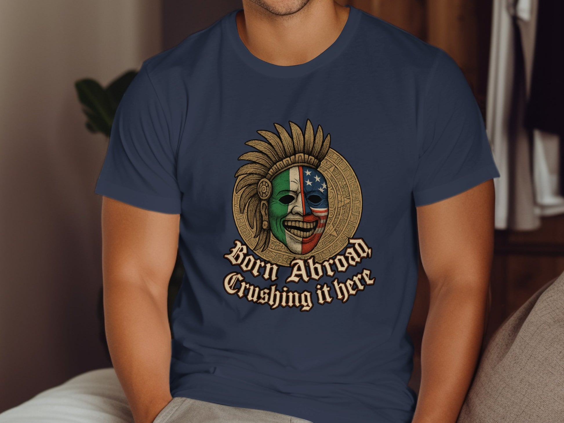 Born Abroad Crushing It Here Graphic T-Shirt product type