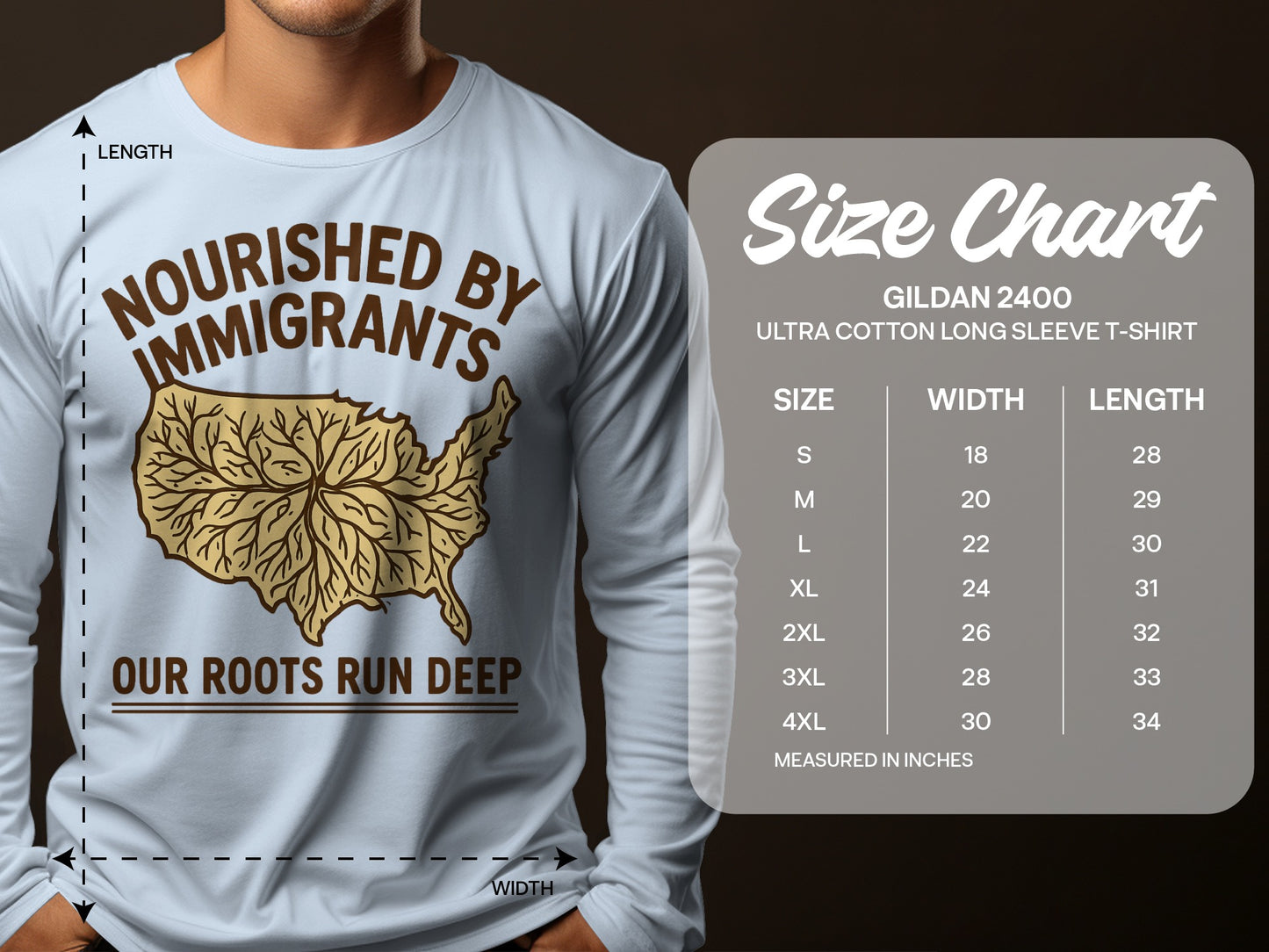 Nourished By Immigrants Long Sleeve T-Shirt