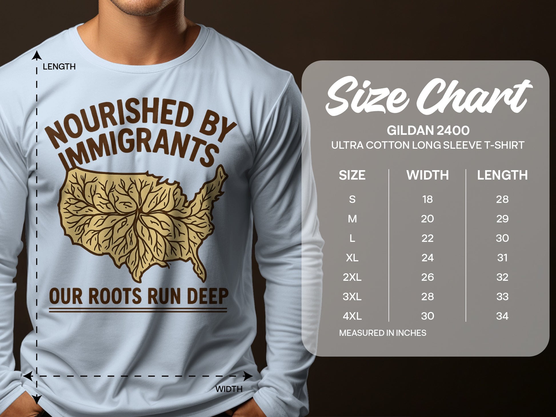 Nourished By Immigrants Long Sleeve T-Shirt