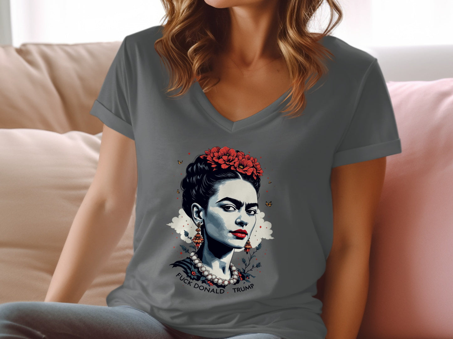 Frida Kahlo Graphic Tee Creative Fashion Tee product