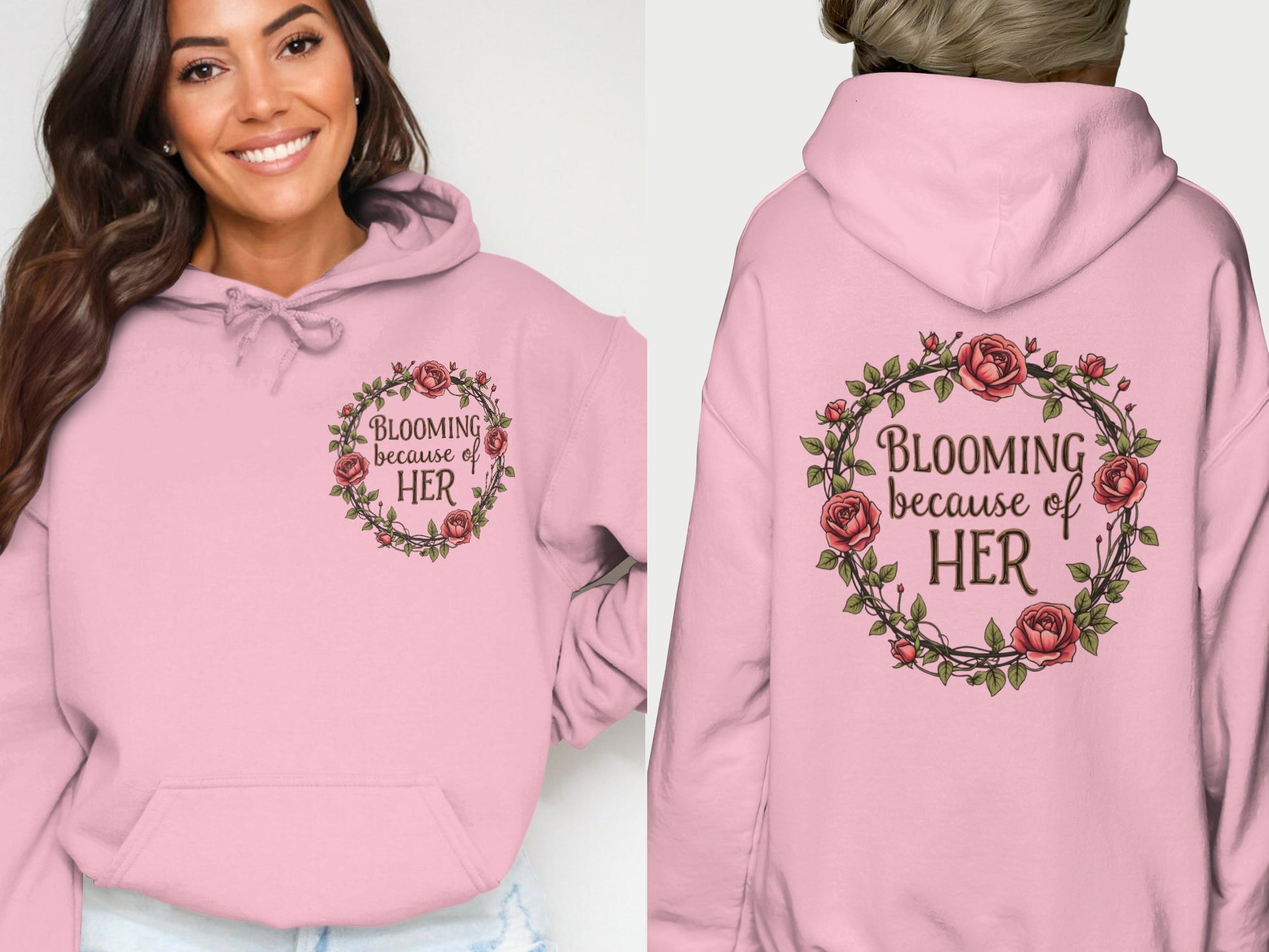 Blooming Because of Her Pink Hoodie product type