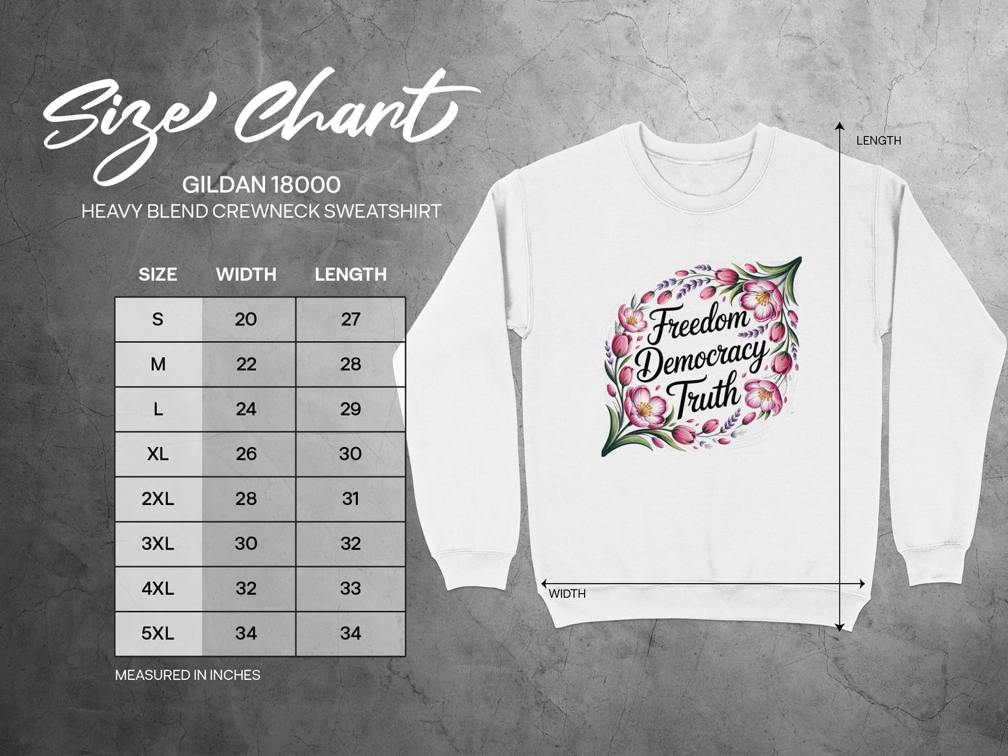 Freedom Democracy Truth Sweatshirt product type
