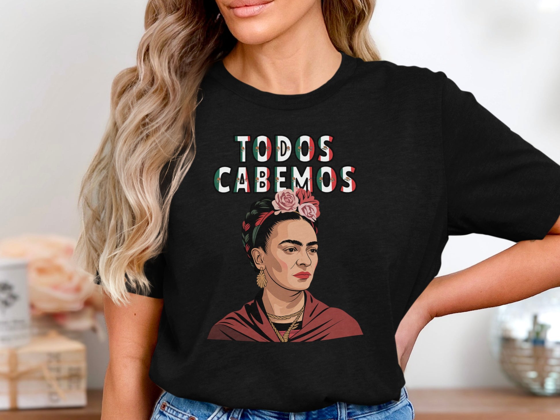 Todos Cabemos Graphic Printed Black T-shirt product